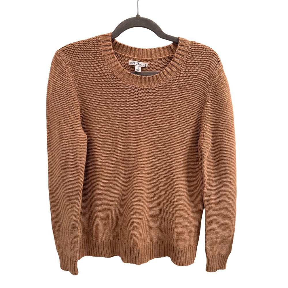 J Crew Merchantile Classic 100% Cotton Waffle Weave Crew Neck Sweater